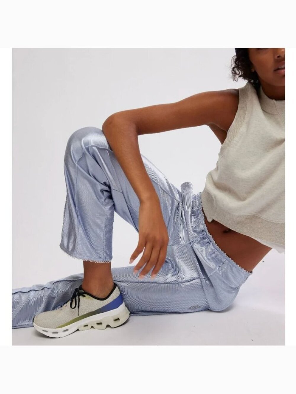 Free People NWT FP MOVEMENT Roll With It Pants / Steel